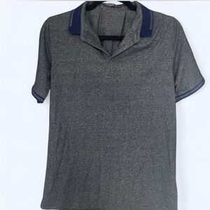 Gant Charcoal Polo with Navy Trim
